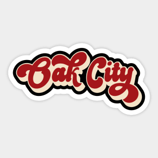 Oak City Raleigh Durham Chapel Hill City of Oaks 919 Area Code Sticker